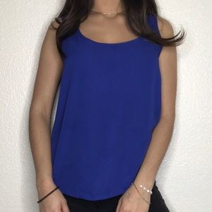 Blue tank top blouse